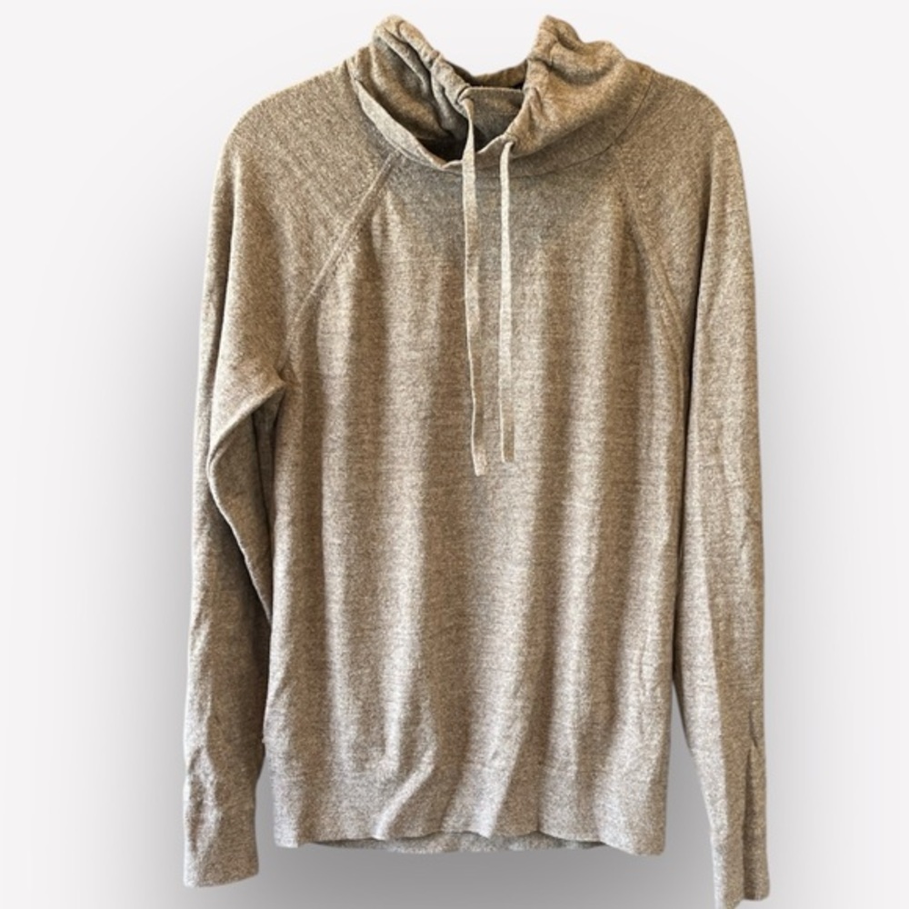 🥑Banana Republic Funnel Neck Organic Cotton Sweater Taupe Small